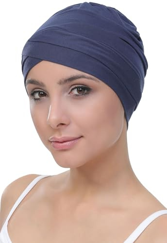 Deresina Headwear W Bonnet en Coton pour Chimio,Denim,Taille unique