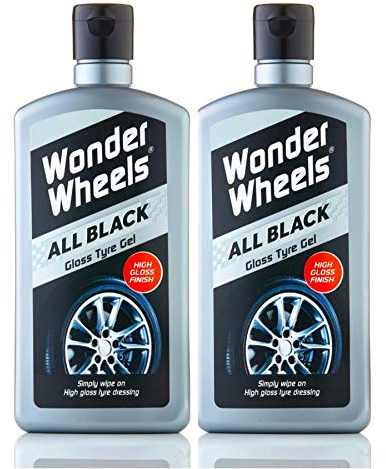 Wonder Wheels All Black Gloss Tyre Gel 500ml x 2 - Wipe On High Gloss Finish