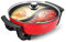 Olla caliente eléctrica 6 litros 1300 W doble Shabu Shabu antiadherente con divisor y tapa de cristal multifuncional