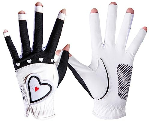 ThreeH Fingerlösa handskar 1 par golfhandskar för damer andas halkskydd justerbar handledsrem för utomhussport ridning fitness