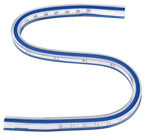 Flexibel kurvlinjal, flexibel designlinjal, flexibel kurvlinjal, mätverktyg, för tekniska ritningar, designgrafik, kläddesign och alla typer av (30