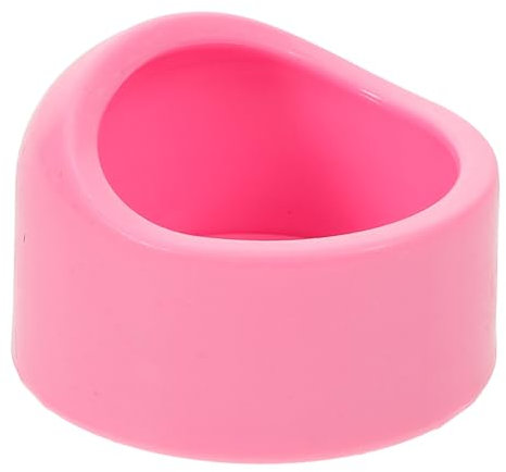LIOOBO Gamelle Ronde pour Hamster Antidéversement en Plastique Alimentaire Rose, Petite Taille, Adaptée Aux Petits Rongeurs Et Cochons d'Inde, Usage Quotidien en Maison Cage