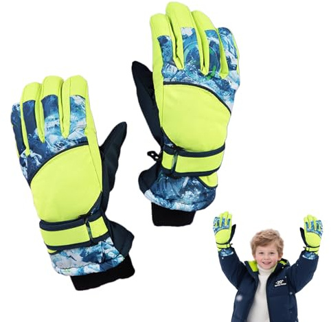 Vernerth Guantes de Invierno para niños 3-7 años Impermeables y térmicos con tecnología Antideslizante - Ideales para esquí, Snowboard y Outdoor
