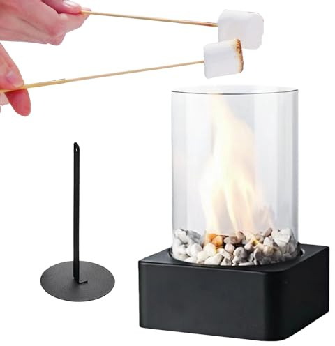 SVCEQZE Foyer Tournant À Flamme, 29x16cm Lampe Tornade, Foyer À Gaz Portable, Déco Lumineuse LED Moderne, Bol À Feu Portable pour Cheminée,Balcon,Chambre