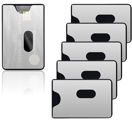 Carehabi Protector Tarjetas Credito RFID 6 Unidades Funda Anti NFC Transparente Bloqueo 13.56 MHz para Billetera Viaje Compatible con Tarjetas 86 x 54 mm