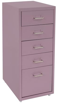 Rullbehållare med 5 lådor 41 x 28 x 69 cm arkivskåp, kontorsskåp, lådskåp, skrivbord, underskåp för kontor, skolor, detaljhandelsbutiker