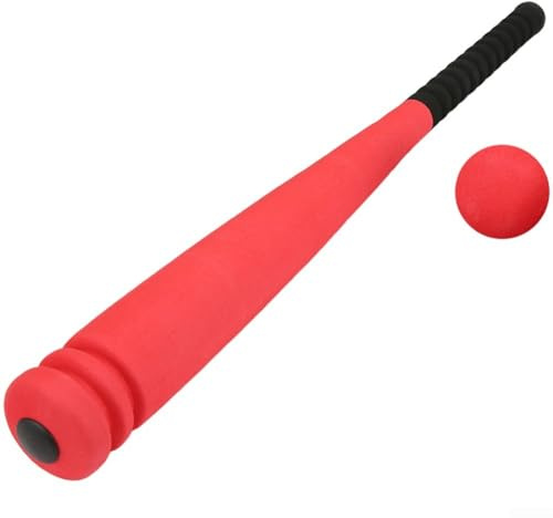 Accarugty Soft Baseball Bat Childrens Soft Foam Baseball Bat With Ball Safe EVA Sponge Core For Beginner Practice Lightweight Non-Slip Grip For Indoor Outdoor Play