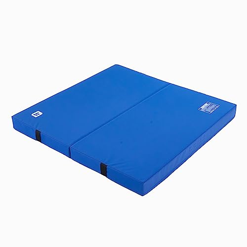 We Sell Mats Thick BiFolding Gymnastics Crash Landing Mat Pad - Portable Foam Mat for Tumbling Cheer Wrestling Martial Arts - Sponge-Core Padding Durable Vinyl Cover - Available in 4 8 12 Thickness