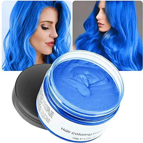 Unisex Hair Wax Color Dye Styling Creme Schlamm, Temporäre Haarfarbe Wachs Natürliche Frisur Pomade, Waschbar Temporär, Haarfarbe Geeignet für Partys, Rollenspiel und Weihnachten