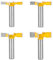 4 Stück 4 Klinge T Nut Fräser für Oberfräse, Planfräser für Oberfräse Schaft, Schaft Bodenreinigung Reinigung Fräser Set, CNC Oberfräse Holzfräser, Oberfläche Schaftfräser für Holz, Holzbearbeitung