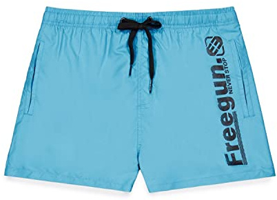 Freegun Garçon Sw/Fg/N/3/Fce Maillot De Bain, Bleu, 10-12 Ans EU