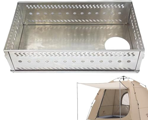 Panier en pierre chauffant extérieur, support en pierre pour sauna,Support en pierre de poêle de sauna de panier de charbon de bois d'acier inoxydable antirouille - Accessoires de poêle
