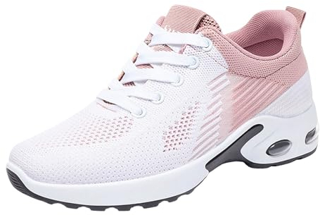 Orthopädische Schuhe Damen - Mesh Fitnessstudio Sportschuhe, Leichte Running Sneaker Orthopädische Schuhe Outdoor Atmungsaktiv Turnschuhe Laufschuhe Ergonomischer Tennisschuhe Rosa 40