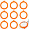 Aeaocvo 8 Stück Einweckgummi, Innen 70 mm Gummiringe für Weckgläser, Gummiringe Einmachglas, Orange Silikon Ersatz Einmachringe für Einmachgläser Deckel Weckgläser