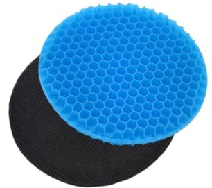 HJYDGJ Kusxin för kontorsstol - Andningsbar - Stor extra tjock gel sittkudde med anti-slip fodral - Andningsbar - Gel stolskudde - Alveoldesign
