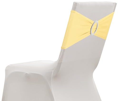 sourcing map Paquete de 10 bandas elásticas para silla, banda elástica para silla con hebilla deslizante, lazos elásticos universales para bodas, fiestas, ceremonias, eventos, decoración de eventos