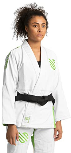 Sanabul Essential BJJ Gi for Women Brazilian Jiu Jitsu Gi for Women Lightweight Preshrunk Fabric - White, W1