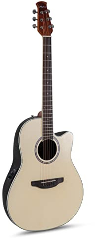 Applause Chitarra Elettro-Acustica Traditional AB24 Mid Cutaway - Roundback Corpo Lyrachord Mid-Depth - Preamp AP3TP - Top in Abete - Natural Satin - AB24-4S