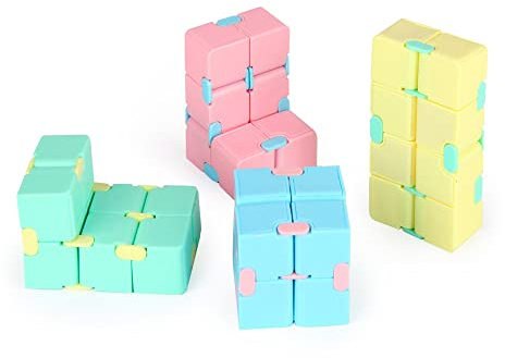 ZoneYan Cubo Infinito Fidget Toy, Cubo Mágico Infinito, Cubo Infinito Azul, Infinito Mágico Bloques, Alivie el Estrés, Juegos de Entretenimiento para Niños
