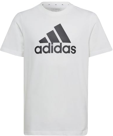 adidas Unisex Kinder Essentials Big Logo Cotton Tee, White / Black, 15-16 Years