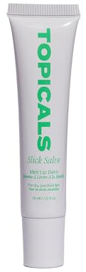 Topicals Slick Salve Mint Glossy Lip Balm | Soothes Discomfort, Strengthens Barrier and Provides Lasting Hydration & Relief | Vegan, Paraben-Free Formula with Hyaluronic Acid and Ceramides (0.5 Fl Oz)