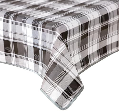 texpot Wachstuch 130 x 220 cm mit Streifen abwaschbar mit Saum Polyester Gartentischdecke