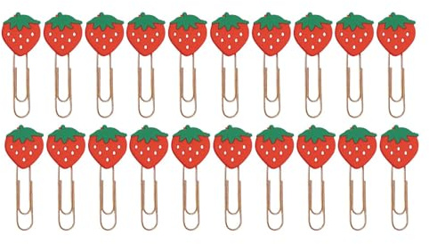 Clips con forma de fruta, clips divertidos | Pinza marcapáginas grapas, clips decorativos en forma de sandía, 20 unidades, grapas para organizar documentos y marcar páginas