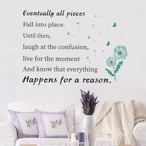 SUPERDANT Adesivi Murali Motivazionali con Tarassaco Citazioni Estetiche Adesivi Murali Motivazionali Decorazioni Murali Adesivi Murali con Tarassaco per Citazioni In Ufficio