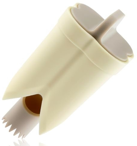 Thyonta Quick Core Pepper Corer 2-in-1 Fruit and Pepper Cutter Tool Efficient Seed Removal Kitchen Tool for Home Cooking Meal Prep (Beige)