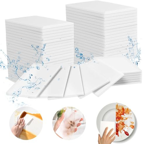 Schmutzradierer Schwamm, 80Pcs Weiß Reinigungsschwamm Putzschwamm, 8-fache Stärke Zauberschwamm Radierschwamm Scheuerschwamm Melaminschwamm für Schuhe, Küche, Wand und Möbel, Spüle