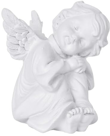Hnonoxy Ange Statue Résine, Petites Statuette d'ange Endormi, Adorable Figurine Chérubin, Petit Figurine d'ange Endormi Sculpture d'ange, pour Intérieur Extérieur Maison Jardin Décoration