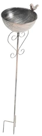 POPETPOP Bain d'oiseaux mangeoire pour Les Oiseaux Chargeur Artisanat d'oiseau Nourrisseur de Jardin Ornements de Jardin Bain d'oiseau sur Pied Fontaine à Oiseaux Le Fer Golden