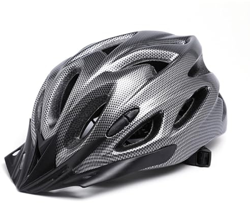 Casco de bicicleta, protección para la cabeza, EPS PC, accesorio de equitación para adultos, hombres y mujeres, casco de ciclismo para scooter, motocicleta, bicicleta de montaña y carretera (fibra de