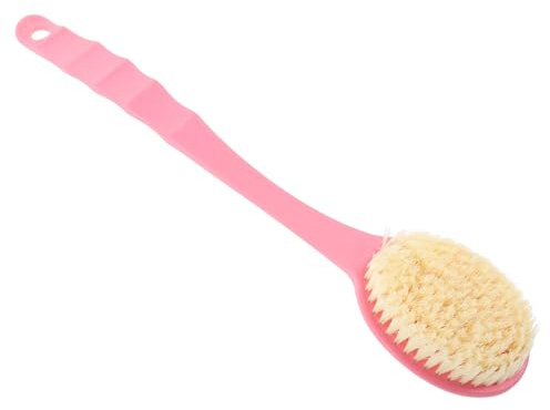 VICASKY Brosse Long Manche Rose Brosse de Bain Exfoliante Dérapante pour Massage Corporel et Nettoyage des Zones Difficiles Daccès