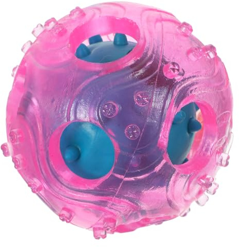 SHINEOFI Pelota de Premios para Perros Juguete Interactivo Púas de Goma Dispensador de Comida para Entrenamiento de Pelota de Premios para Perros el Patio Color Aleatorio