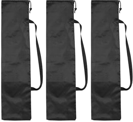 PATIKIL 83 x 23 cm stativ bärväska, 3-pack kamerastativ bärväskor Oxfordtyg vadderad väska för kamerakuggel mikrofon ljusstativ ark musik fototillbehör, svart