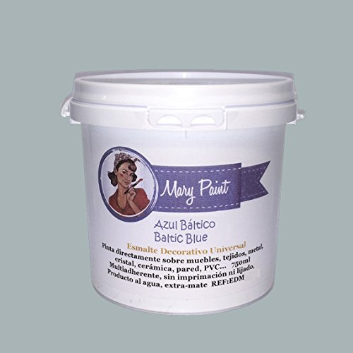 Mary Paint | Pintura para muebles efecto Chalk Paint, Azul Báltico - 750ml