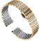 BINLUN Ultra Thin Mesh Stainless Steel Watch Band Light Metal Watch Strap Polished Watch Bracelets Replacement for Men Women with Butterfly Buckle (12mm Silver and Gold)