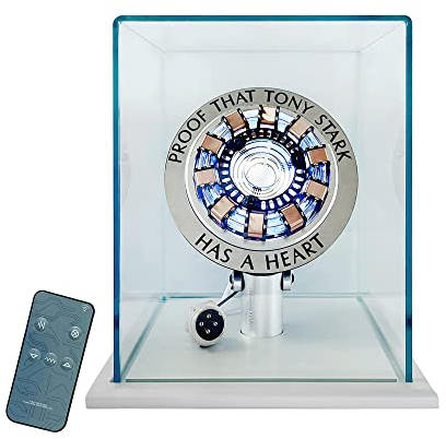 Lonyiabbi 1:1 Arc Reactor MK1 LED Collectible with Display Case, USB Powered Voice Control Light