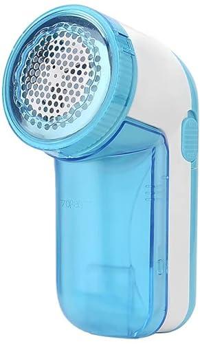 Pritech - Levigatrice elettrica adatta a tutti i vestiti, con fori di 3 dimensioni nella griglia per lanugine di qualsiasi dimensione (14 cm Blu)