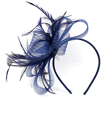 Fascinator Damen Hut Vintage Brautschleier Hochzeit Haarschmuck Feder Kopfschmuck Schleier Bankett Mesh Hut Karneval Haarspangen Elegant Haarclip Fasching Haarklammer Haarreif