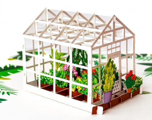 Greenhouse Pop Up Card - 3D Pop Up Cards, Birthday Cards For Woman And Men, Retirement Card, Handmade Greeting Cards, 3D Birthday Card, Get Well Card, Make someone Smile