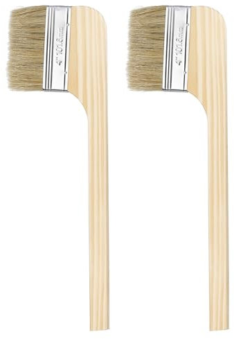 QUARKZMAN Pennelli per Pittura, 2pz, Larghezza 4, Riutilizzabili, con Angolo Piegatura, per Radiatori, per Tutte Le Pareti Mobili, Pittura a Olio Lattice, per Casa