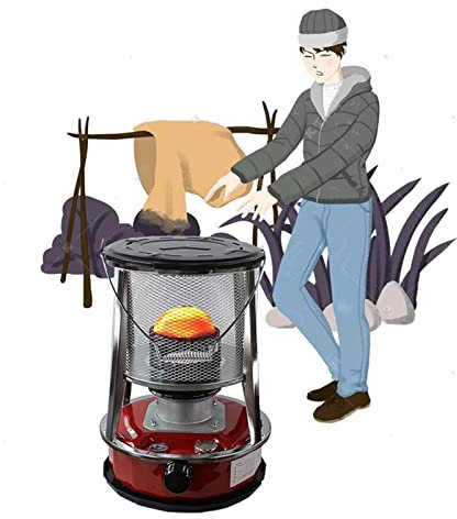 BomDog Estufa de Queroseno para Calefacción de Camping Calentadores de Petróleo Hogar con Bolsa de Transporte Y 6 Mechas/4.6L/Red
