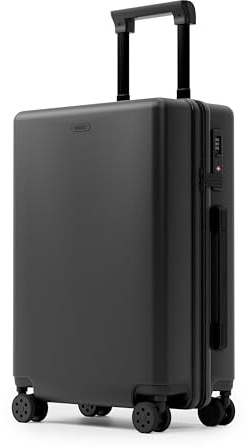 PASTELS® Cabin Suitcase – 100% Polycarbonate Carry On Luggage | 55x37x20 | Lightweight Hard Shell with 4 Spinner Wheels & TSA Locks | Fits Ryanair, EasyJet, Jet2 (Obsidian Black, Cabin - 55x37x20cm)