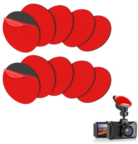 Lunpoem 10PCS Biadesivo Extra Forte Adesivo, Rotondi 5 cm, Nastro adesivo biadesivo per montaggio di cruscotto auto, GPS, supporto telefono, fissaggi domestici e da esterno