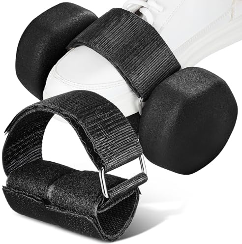 TOPBATHY Correas para Tobillo Negras Antideslizantes para Levantamiento de Pesas Accesorio para Mancuernas de Pies Ajuste Versátil para Ejercicios de Piernas y Entrenamiento de Tibial