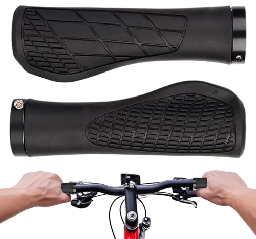 Cykelstyrehandtag – halkfritt greppband | Låsning stötdämpande handtag för mountainbike, vägcykel, Dirtbike, Touring, stad- och fritidscykling, bekväm, säker och hållbar F