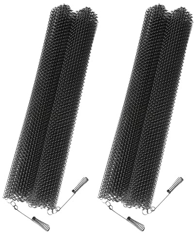 HOMSFOU Lot de 2 Écrans de Protection du Foyer en Maille Ignifugée 61 X 53 Cm, Rideaux de Cheminée Suspendus Pare-étincelles, Barrière de Sécurité pour Cheminée Bois, Usage Maison et