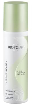 Biopoint Instant Beauty - Shampoo Secco, Deterge e Purifica i Capelli senza Acqua, Assorbe il Sebo in Eccesso, Dona Corpo, Leggerezza e Volume, 150 ml